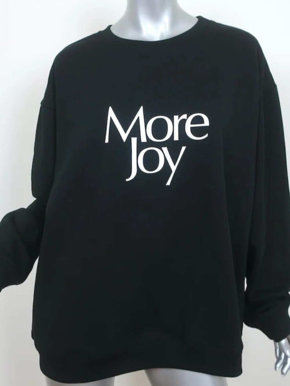 More Joy Black Crewneck Sweatshirt By Christopher Kane (Size Small)